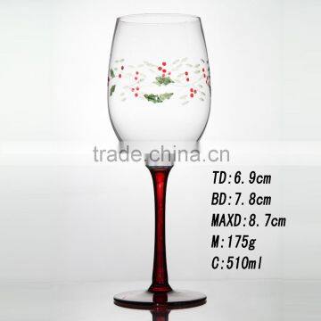 Hot Selling Christmas Painted Wine Glass Decoration Color Wine Glass for Christmas photo-4