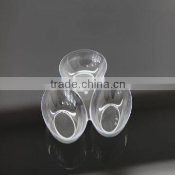 Three holes disposable plastic elliptic plate