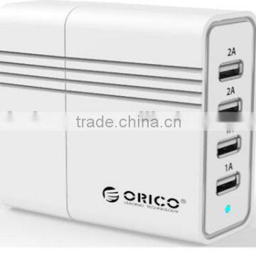 4 ports functional wall charger for your ipad and iphone with 5V1A*2/5V2A*2