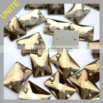 Rectangle Sew-on Stones Beads 18x13mm U3250