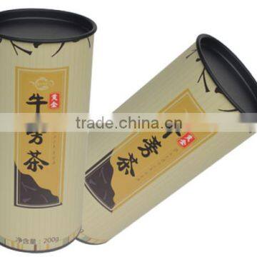 Grease Proof Liner Paper Tube Cans with Tin Plugs for Tea