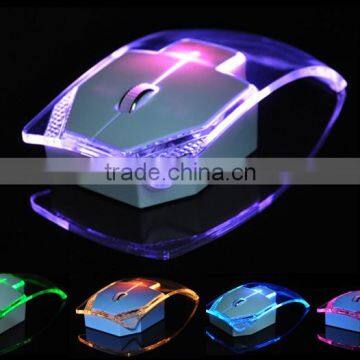 Wholesale Luminous Lights 2.4G Wireless Mouse, Transparent wireless mouse