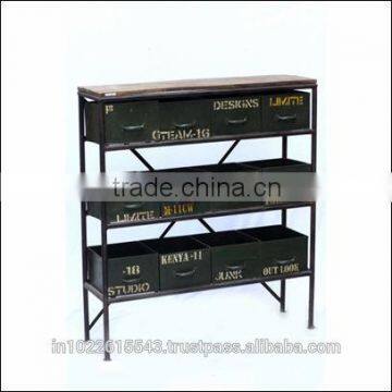 Industrial furniture Cabinet with drawer, metal industrial furniture cabinet console