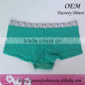 Mature Ladies Underwear Slim Bright Color Green Lingeries Superme Women Underwear of 100 Cotton photo-2