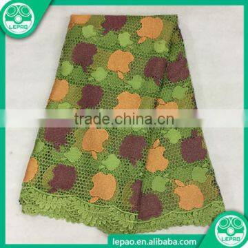 2016 African High Quality Embroidery Water Soluble 100 Polyester Lace Fabric With Apple photo-6