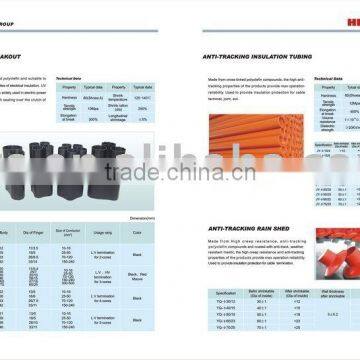 heat shrinkable breakouts and insulation tube