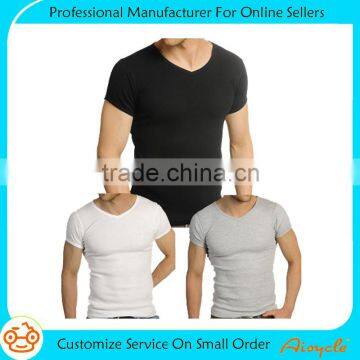 Good quality hot sale new design skin fit athletic t shirt for men