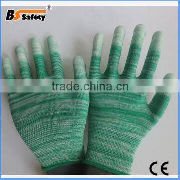 BSSAFETY Cheap price finger pu coated esd hand working gloves