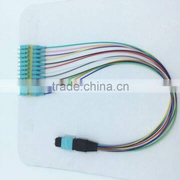 MTP to LC 12 cores fan-out fiber optic patch cord