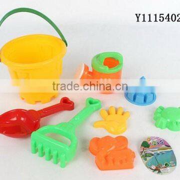 Summer Toys PP Plastic Beach Bucket Sand Beach Toys Set 8PCS with EN71