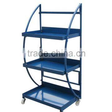 retail custom made four shelf metal lubricating oil display rack/lubricating oil display stand/engine oil display rack