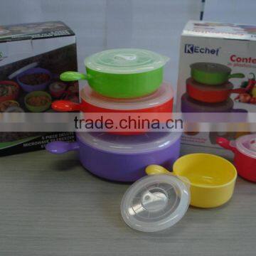 5pcs Deluxe Microwave Oven Seal Fresh Bowl Set With Handle photo-2