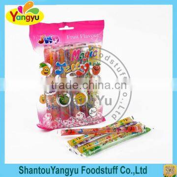 Halal long jelly stick various fruity flavors jelly juice	fruit