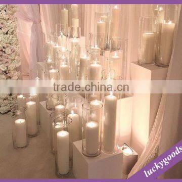 transparent cylinder shape wedding glass vases wholesale