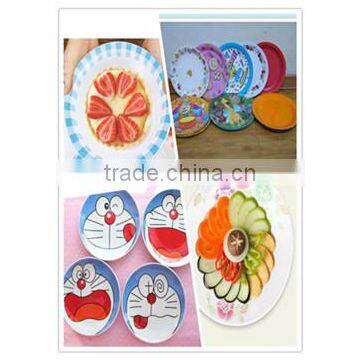 hand painted terracotta plates