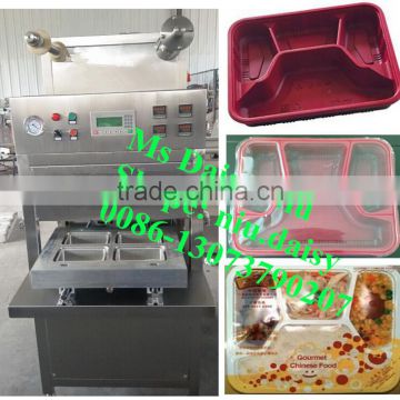 automatic plastic lunch box sealing machine/jelly cup sealing machine/fruit tray sealing machine