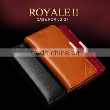 KALAIDENG Royale II series Genuine cow leather case magnetic cover for LG G4