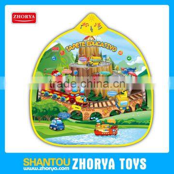 Educational Play mats with audio available in spanish and portuguese language baby toys non toxic musical play mat with lights