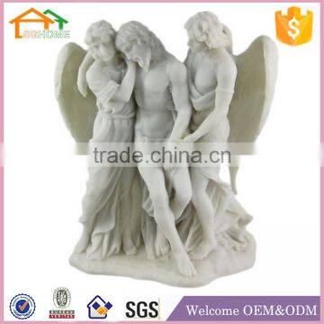 Factory Custom made best home decoration gift polyresin marble angels