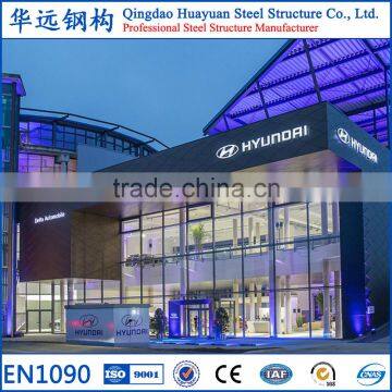 Pre Engineering Steel Structure Garage Car Exhibition Hall