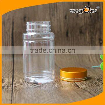 Clear 100ml PET Plastic Medicine Bottle With Golden Screw Lid photo-6