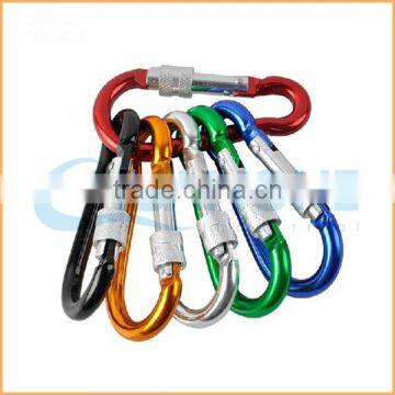 Fashion High Quality Silver Color Aluminum Soild Carabiner