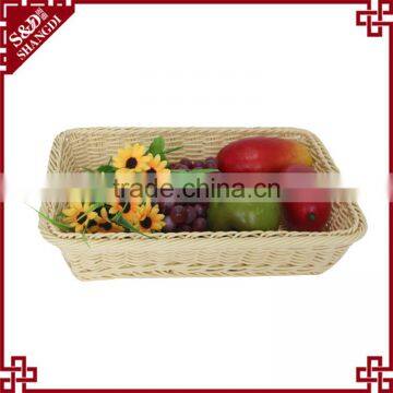 Eco-friendly Washable Plastic Rattan for Supermarket Kitchen Fancy Cheap Wholesale Baskets photo-6