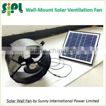 SUNNY FAN 12 inch 15w Solar Exhaust Fan Wall Mounted Solar Powered Attic Gable Air Conditioner Ventilation Fan