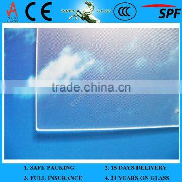 3.2/4mm EN12150 & SPF Low Iron Pattern Glass for Solar Panels