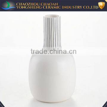 2-Size Modern White Ceramic Flower Vase Ceramic Art Streamline Vases photo-2