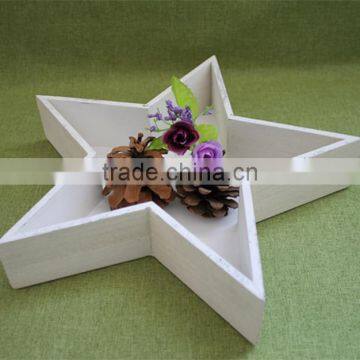 Good Price Trade Assurance Unique Wooden Personalized Star Heart Shaped Flower Pot Decorative Wood Flower Trays photo-2