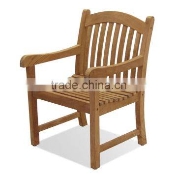 2016 Light Color Teak Outdoor Dining Table Arm Chairs Outdoor Furniture for Big Family photo-3