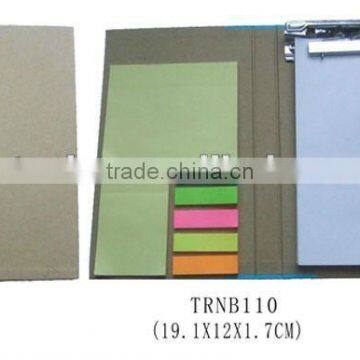 the most popular recycled notes pad with recycled sticky memo and metal clip for promotion