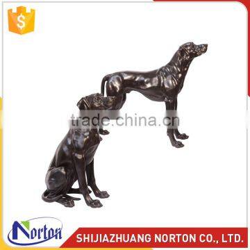 Antique life size bronze dog statue manufacturer for garden NTBA-D310A