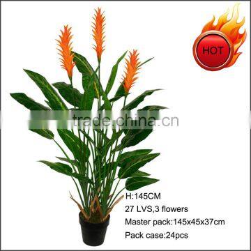 Hot sale flowering artificial strelitzia tree