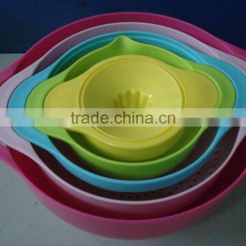 Plastic 5PCS Multi-colored Mixing Salad Bowl Set photo-2