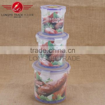 Hot sale transparent custom plastic food container with divider