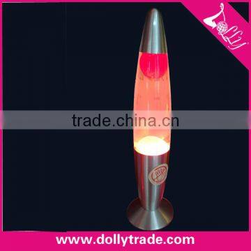 Hotsale Rocket Designed 46cm tall red glitter decoration lamp Lava Lamp