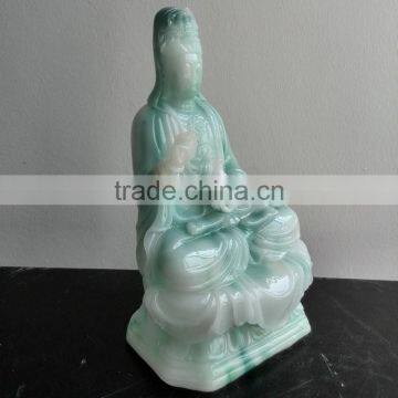 Polyresin Jade Kuan-yin Figurine photo-2