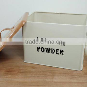 Household Large Capacity Metal Laundry Powder Box Tin Storage Container