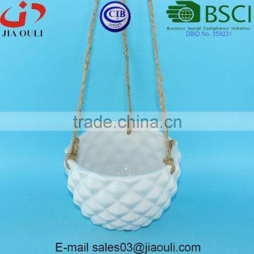 BSCI Audit Factory Fashion Design Ceramic Hanging Flower Pots, Hanging Plant Pot photo-2