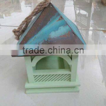 Sweet Wooden Bird Cagebird House Bird Feeder With Two Cells photo-2