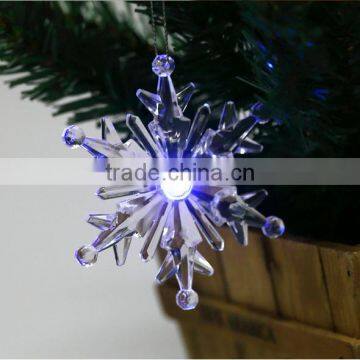 2017 New design acrylic crystal snowflake pendant