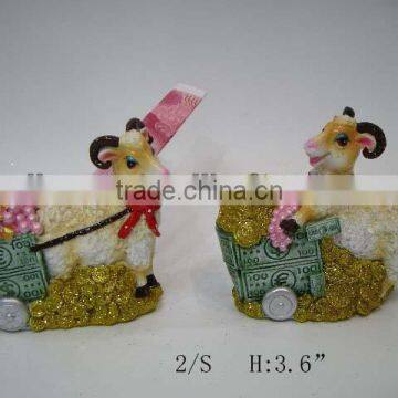 resin decorative sheep saving box