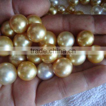 AAA 15-16mm Wholesale Golden South Sea Pearl Beads photo-2