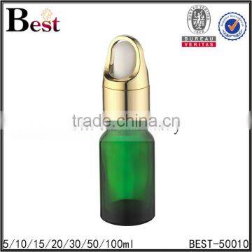 China Cosmetic Packaging Essential Oil 100ml Dropper Bottle Beautiful High Quality Green Glass Dropper Bottle Wholesale photo-4
