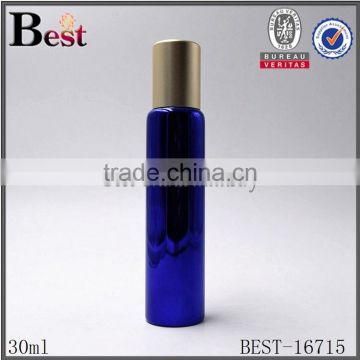 new products cost price UV light blue 30ml roll on glass bottle high quality fancy tube perfume bottles manufacture