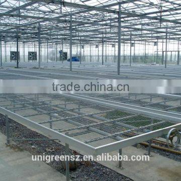 Movable Galvanized Steel Rolling Bench Nursery Seedbed