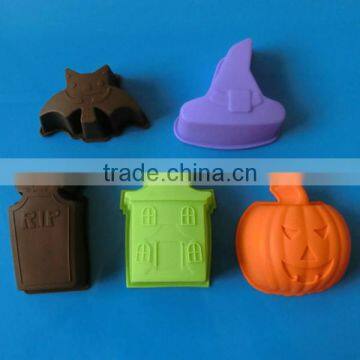 Set of 5 pcs Silicone Cake Mold,halloween gift