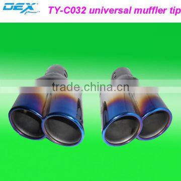 Car Parts Universal Blue Plated Slanted Oval Exhaust Tip photo-2